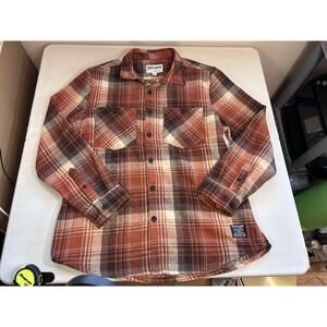Stronghold Jacket Mens L Plaid Utility Chore Canvas Shirt Casual